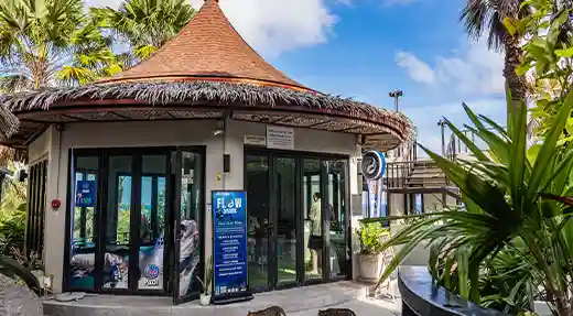 Flow Divers Dive Centre in Koh Tao Exterior of Flow Divers dive centre in Koh Tao