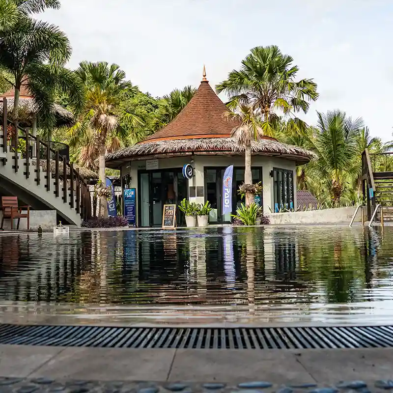 Saltwater Pool Training Koh Tao | Flow Divers Saltwater training pool at Flow Divers Koh Tao