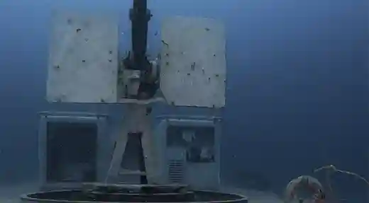 Shipwreck Deck Gun in Koh Tao Deck gun on a sunken shipwreck at a dive site in Koh Tao